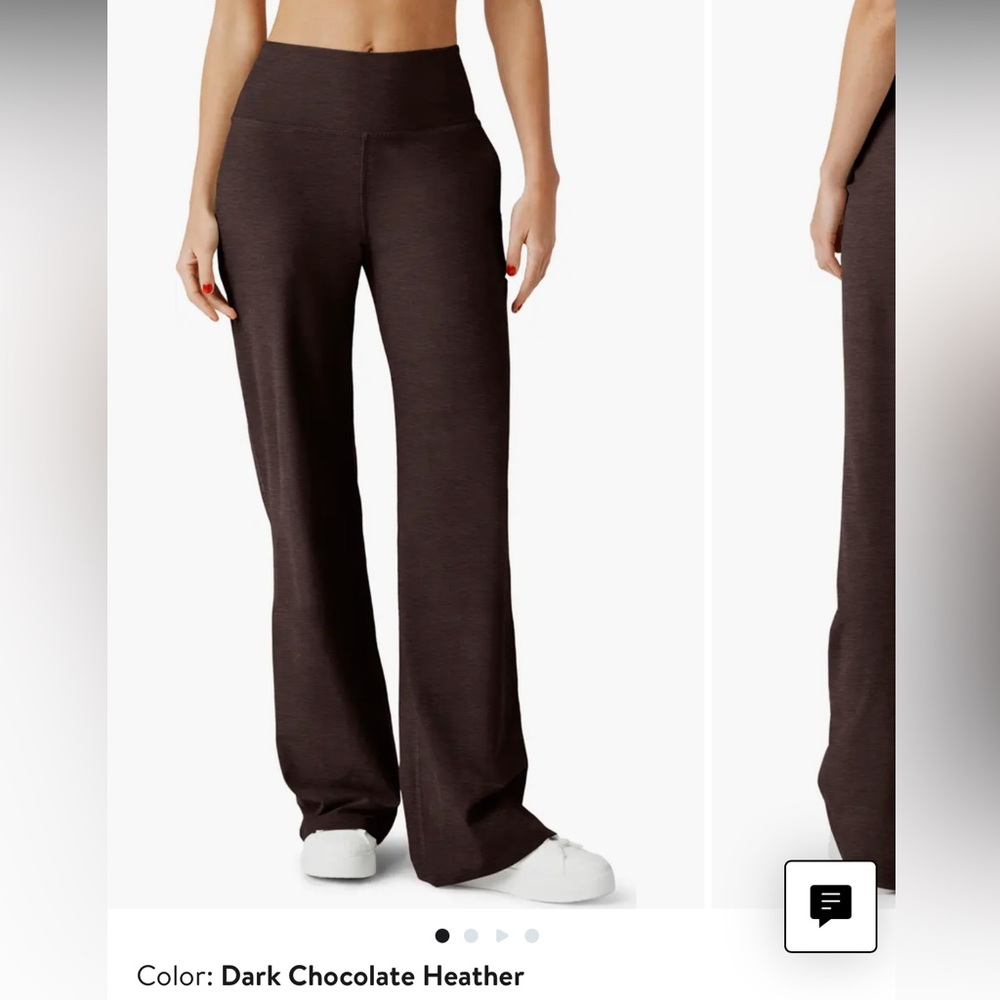 Beyond Yoga Spacedye Dark Chocolate Heather Wide-Leg Pants